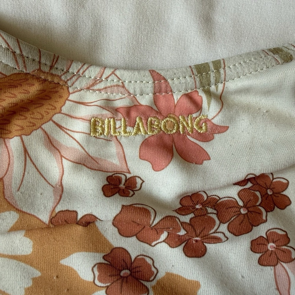 Billabong Floral Halter One Piece Swimsuit Small Retro Boho Swim - Picture 3 of 7
